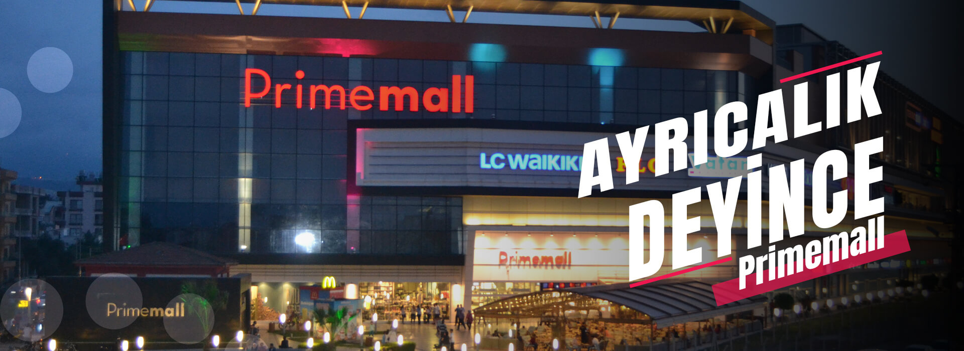 Primemall İskenderun gece görünümü